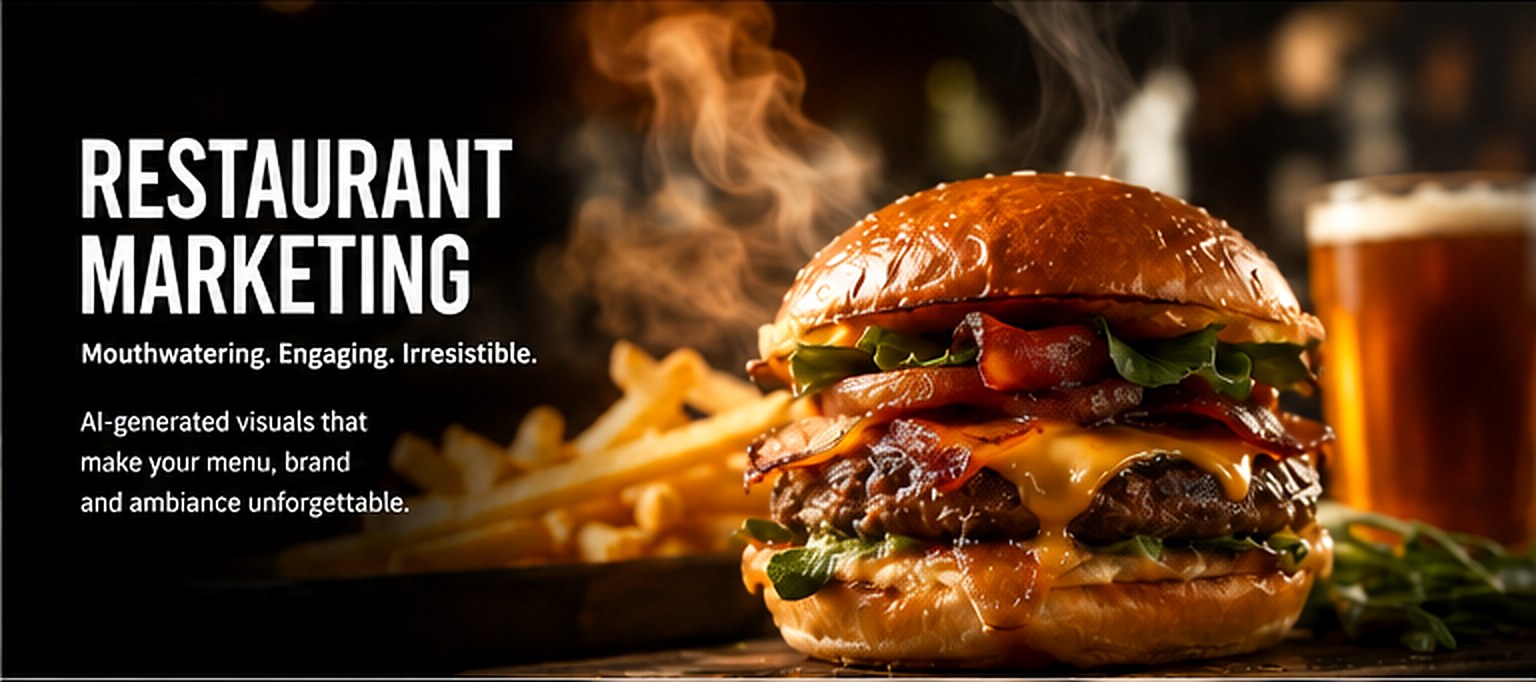 AI-generated restaurant marketing photography
